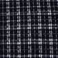 Black & White Check Cutdana Tweed Fabric AF-28980