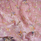 Pink Floral Zari Embroidery Tissue Organza Fabric AF-28990