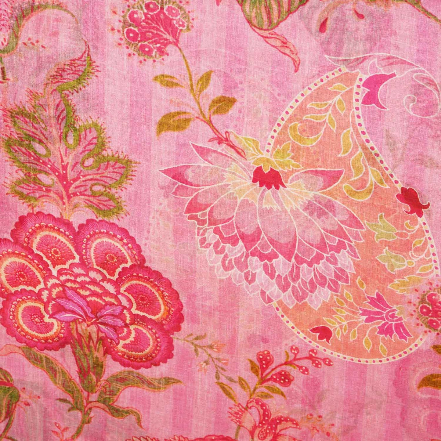 Pink Floral Print Organza Fabric GT-28994