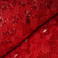 Red Cutwork Embroidery Net Fabric HCS-28996
