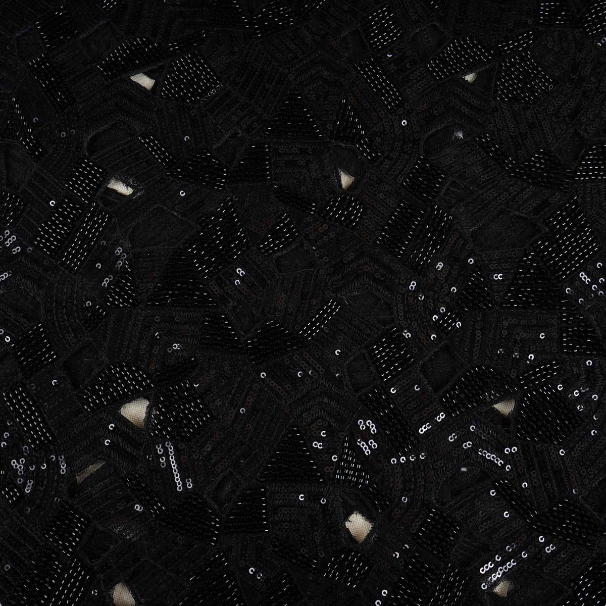 Black Cutwork Embroidery Net Fabric HCS-28997 - TradeUNO