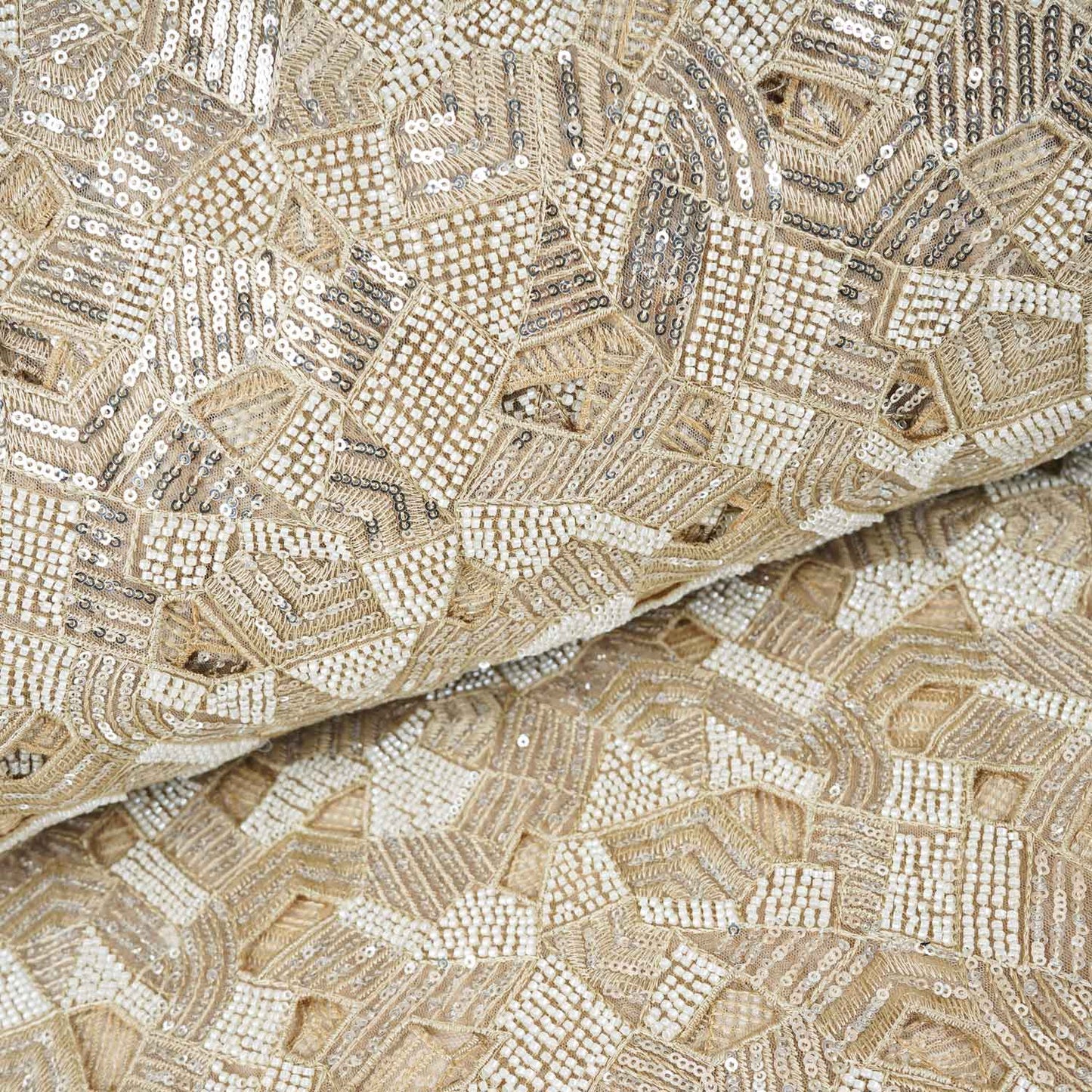 Peach Cutwork Embroidery Net Fabric HCS-28998