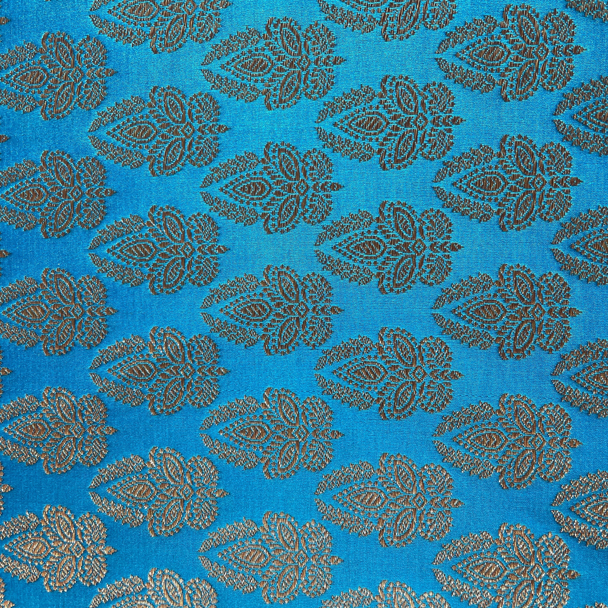 Royal Blue Banarasi Brocade Fabric