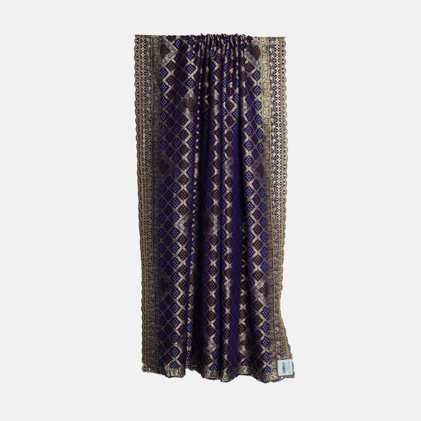 Purple Bandhani Jacquard 60*60 Georgette Dupatta TF-32696