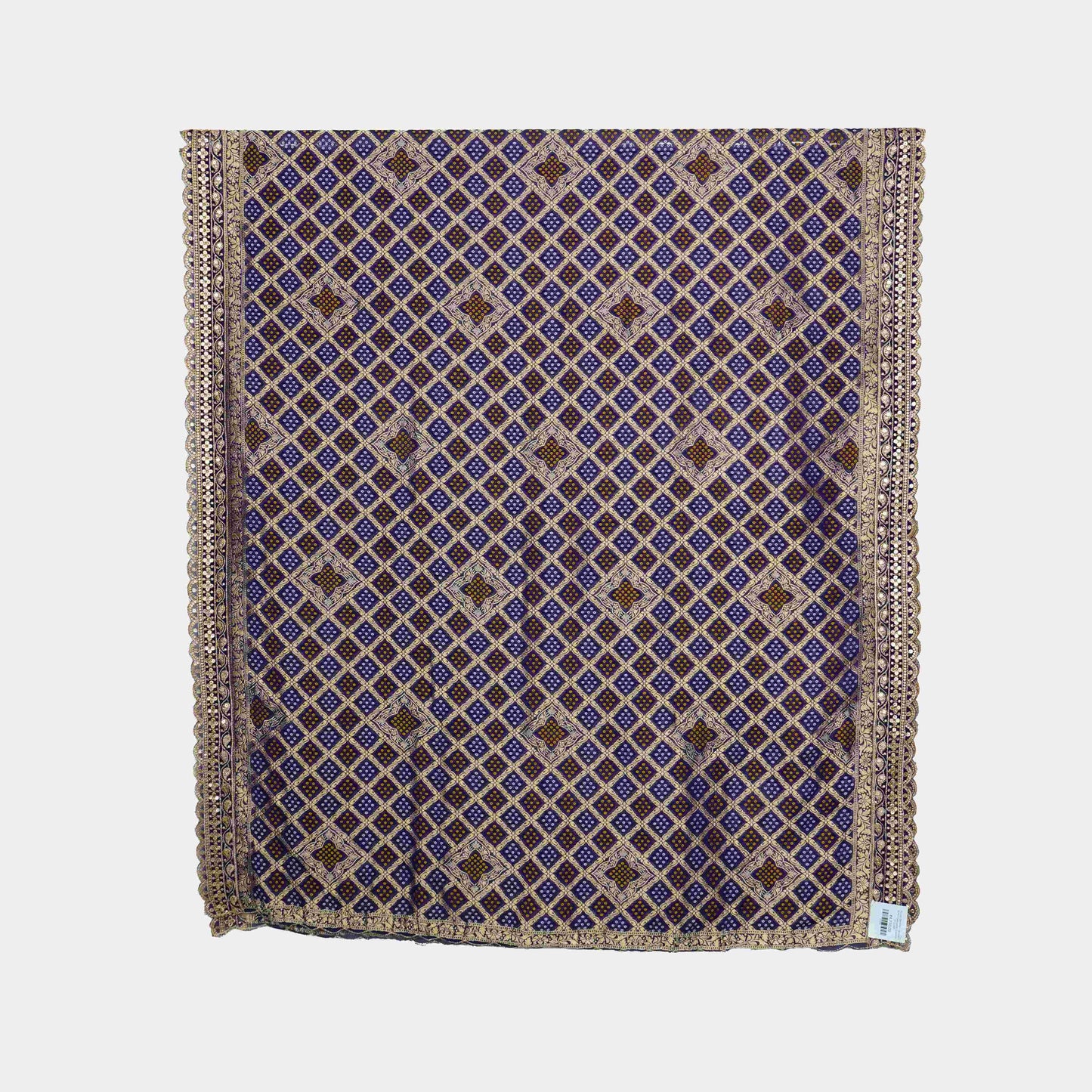 Purple Bandhani Jacquard 60*60 Georgette Dupatta TF-32696