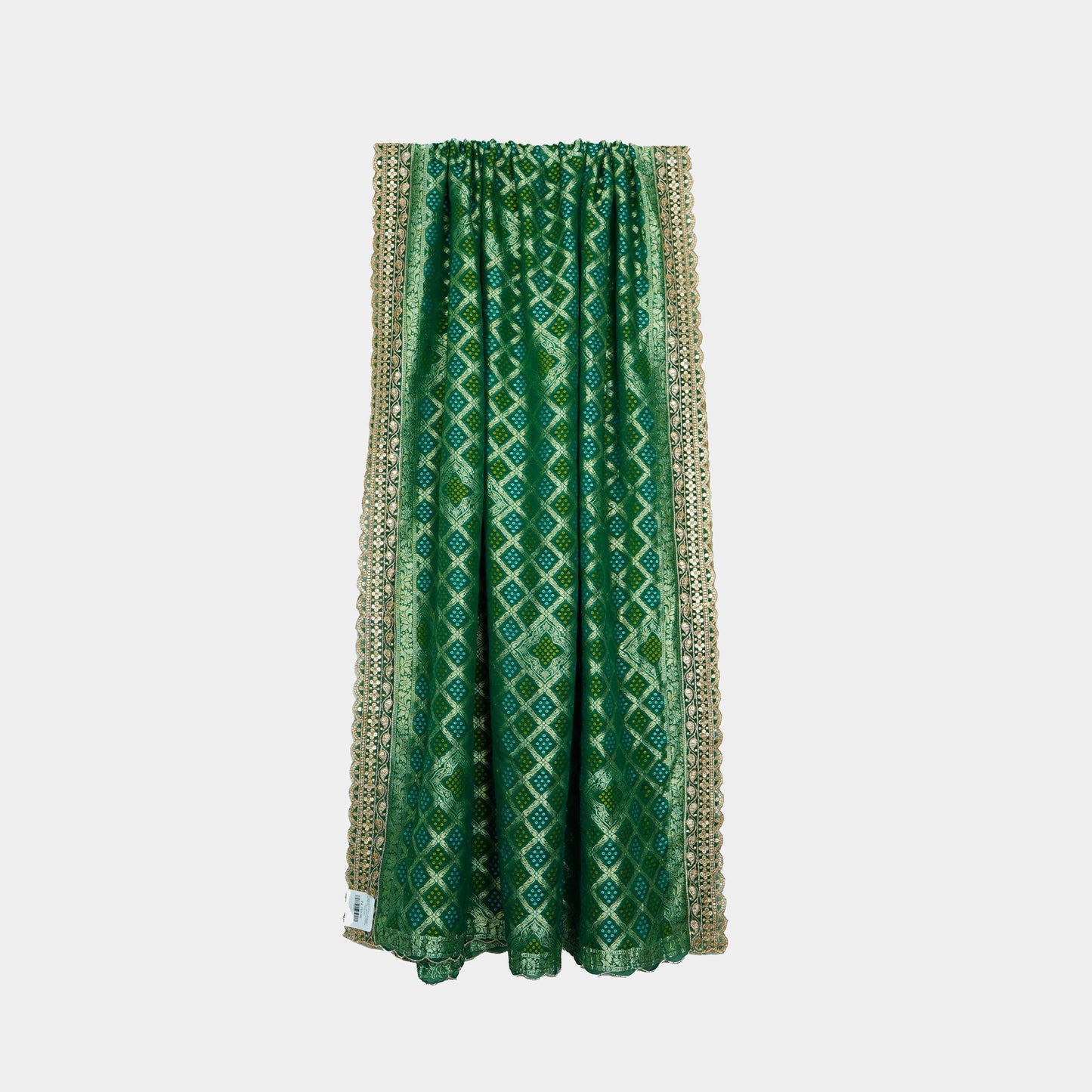 Green Bandhani Jacquard 60*60 Georgette Dupatta TF-32697