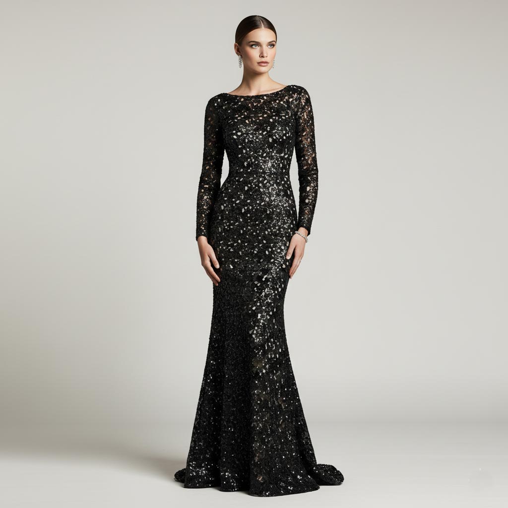 Black Cutwork Embroidery Net Fabric HCS-28997 - TradeUNO
