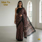 Black Geometrical Print Modal Satin Fabric EEG-28708