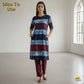 Blue with Multicolour Abstract Print Modal Satin Fabric EEG-28684