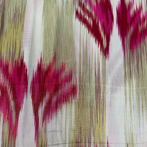 Cream Multicolor Crepe Fabric