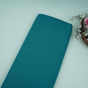 Turquoise Solid Butter Crepe Fabric STB-10 - TradeUNO