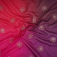 Pink With Purple 4D Sequins Embroidery Malai Chanderi Fabric VF-32317