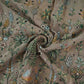 Greige Thread Embroidery Georgette Fabric DR-32383