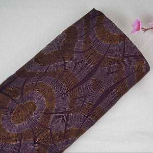 Wine Abstract Print Satin Linen Fabric MT-30980 - TradeUNO
