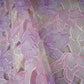 Purple & White Cutwork Floral Embroidery Tissue Fabric SPF-30611