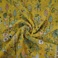 Yellow Thread Embroidery Georgette Fabric DR-32380