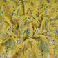 Yellow Thread Embroidery Georgette Fabric DR-32380