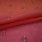 Pink With Peach 4D Geometrical Sequins Embroidery Malai Chanderi Fabric VF-32318