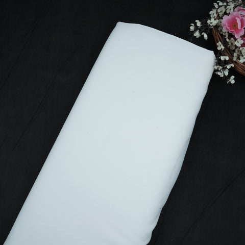 White Solid Butter Crepe Fabric STB-16