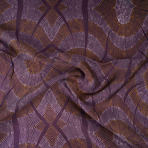 Wine Abstract Print Satin Linen Fabric MT-30980 - TradeUNO