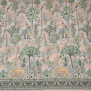 Peach Thread Embroidery Georgette Fabric DR-32382 - TradeUNO