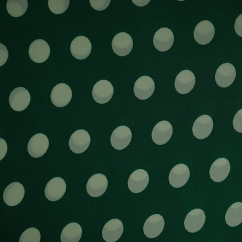 Green & Pista Polka Dot Twill Satin Fabric VP-32438