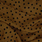 Mustard & Black Polka Dot Twill Satin Fabric VP-32445