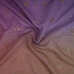 Lavender With Green 4D Geometrical Sequins Embroidery Malai Chanderi Fabric VF-32323