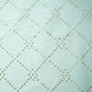 White Geometrical Mukaish Work Georgette Dyeable Fabric