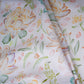 Off White Floral Print Satin Linen Fabric MT-30985
