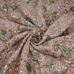 Peach Kashmiri Paisley Embroidery Georgette Fabric DR-32374