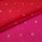 Magenta With Rani Pink 4D Geometrical Sequins Embroidery Malai Chanderi Fabric VF-32322