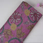 Pink Floral Print Satin Linen Fabric MT-30988