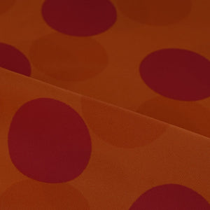 Orange & Pink Polka Dot Twill Satin Fabric VP-32439 - TradeUNO