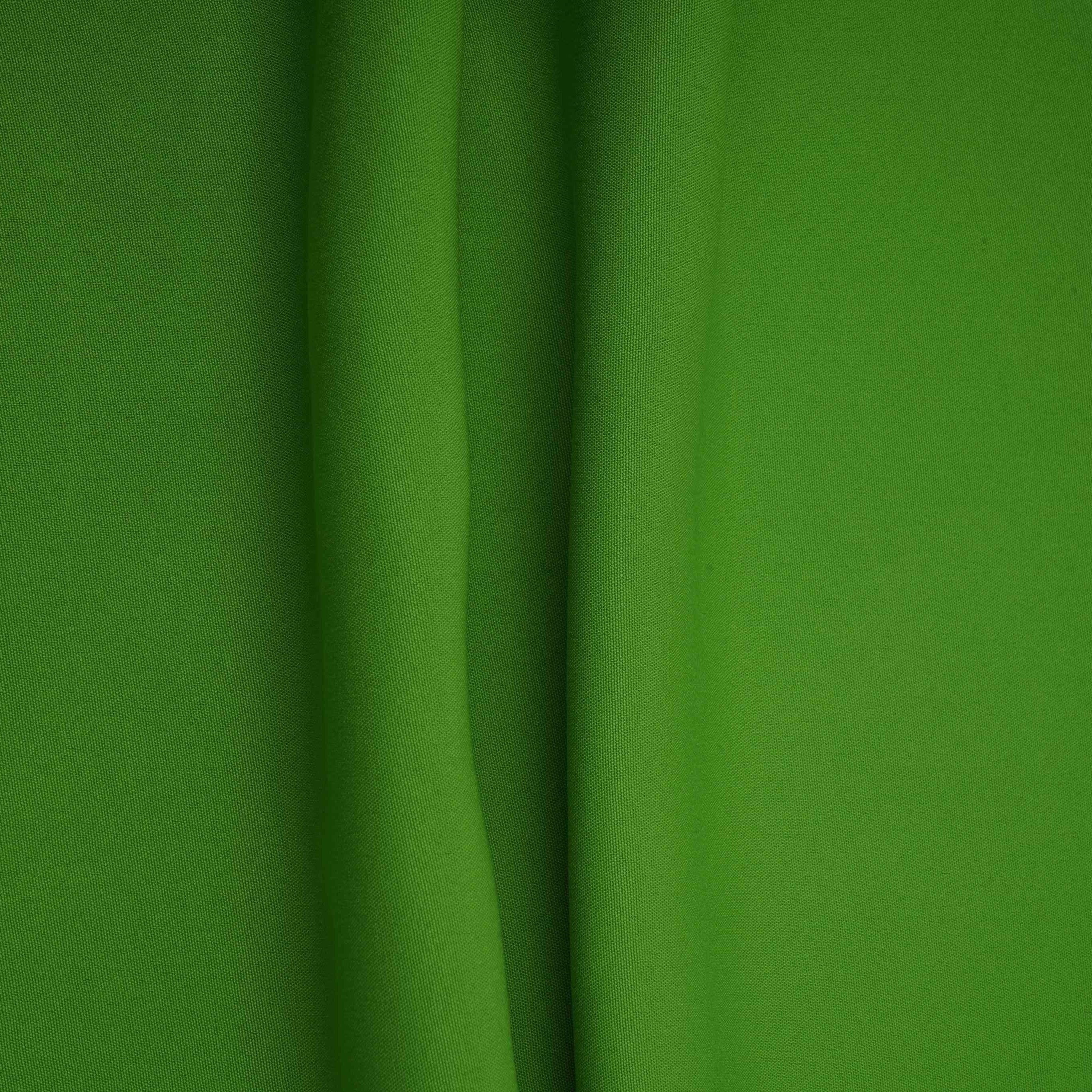 Parrot Green Solid Butter Crepe Fabric STB-02 - TradeUNO