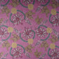 Pink Floral Print Satin Linen Fabric MT-30988