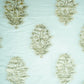 white with gold floral georgette jacquard