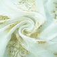 white with gold floral georgette jacquard