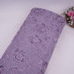 Lavender Velvet Work Floral Embroidery Lace Fabric LI-32211