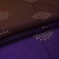 Purple With Olive Green 4D Floral Sequins Embroidery Malai Chanderi Fabric VF-32311