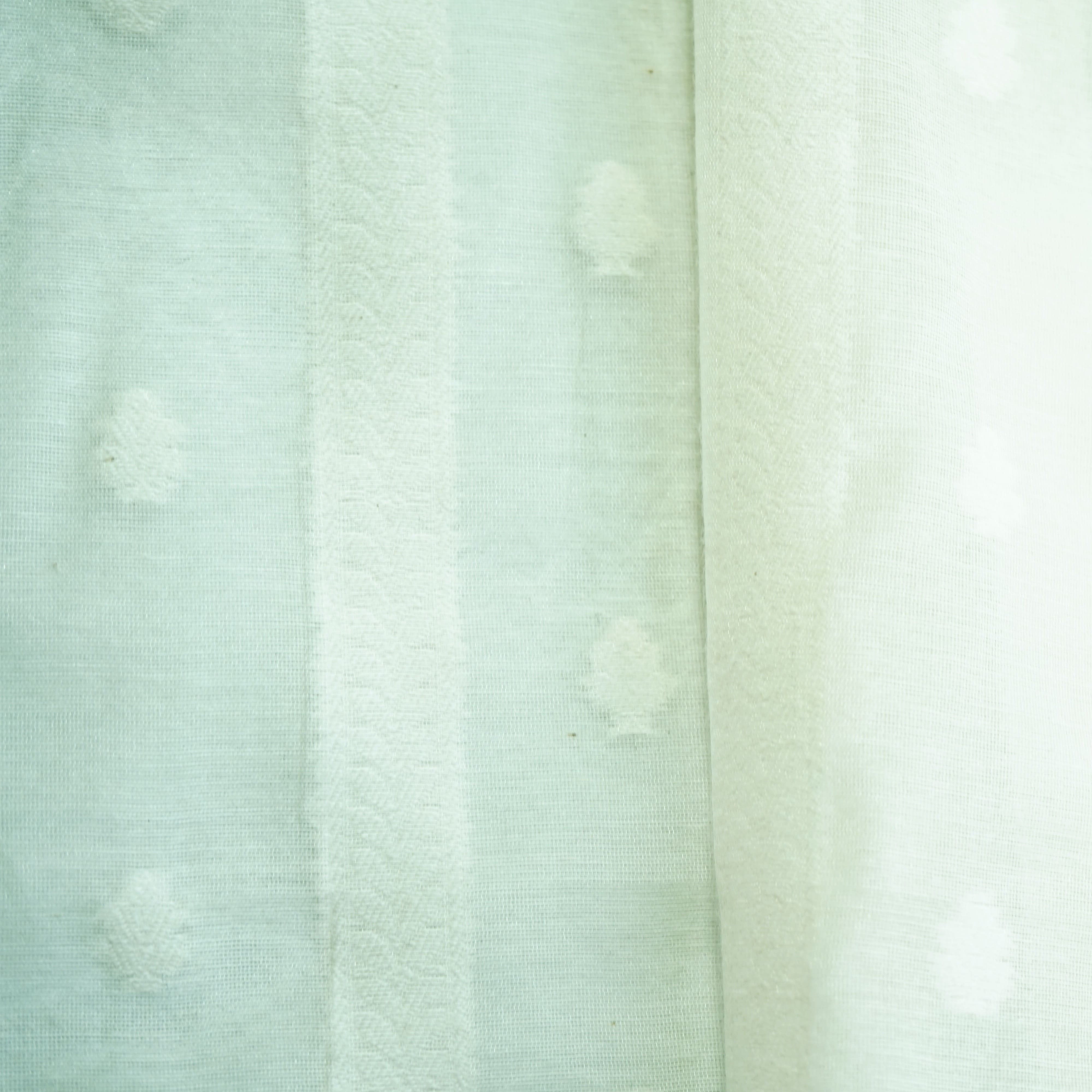 Off White Traditional Handloom Dyeable Cotton Staple Fabric