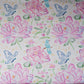 Off White Floral Print Satin Linen Fabric MT-30987