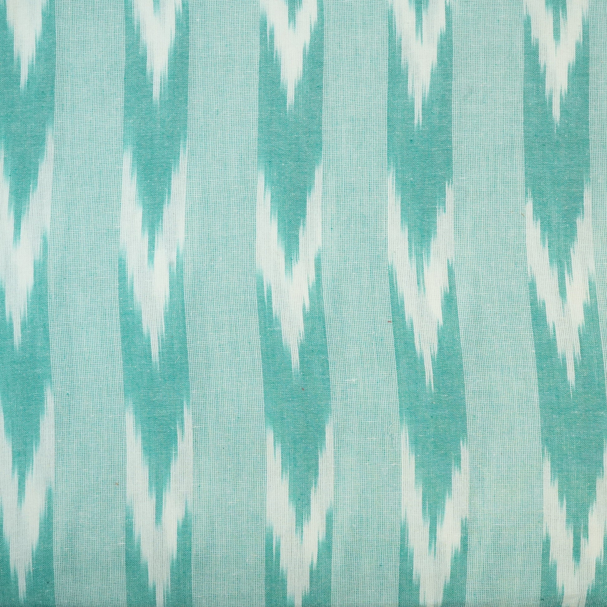 Green Ikkat Cotton Fabric 8569