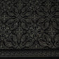Black Kashmiri Paisley Jaal Embroidery Chinon Fabric DR-32384