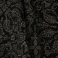 Black Kashmiri Paisley Jaal Embroidery Chinon Fabric DR-32384