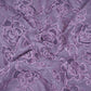Lavender Velvet Work Floral Embroidery Lace Fabric LI-32211
