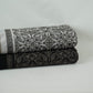 Black Kashmiri Paisley Jaal Embroidery Chinon Fabric DR-32384