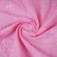 Pink Floral Embroidery Mul Chanderi Fabric DC-30343