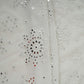 White Dyeable Mirror Thread Embroidery Georgette Fabric DR-32390