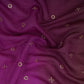 Wine With Olive Green 4D Geometrical Sequins Embroidery Malai Chanderi Fabric VF-32324